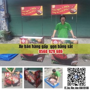 xe bán hàng gấp gọn