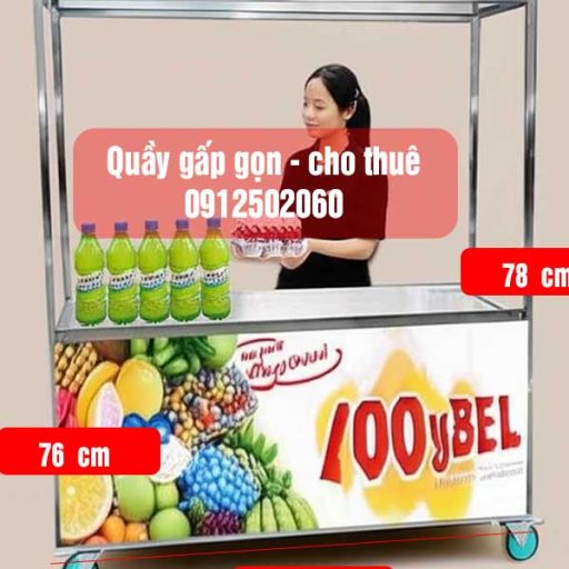 cho thuê xe booth gấp gọn