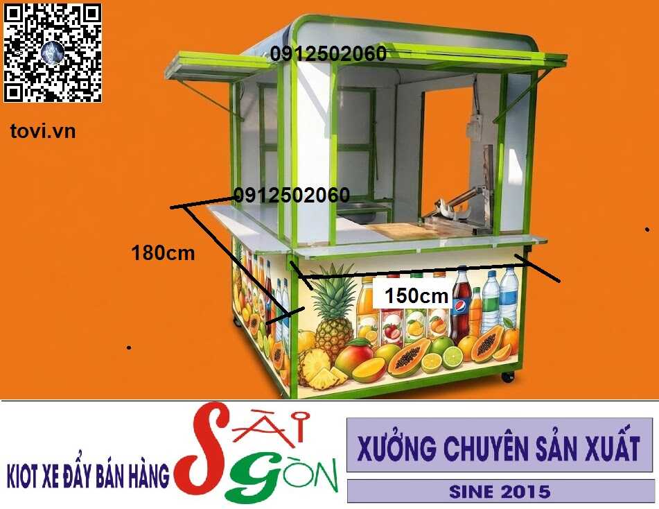 kiot xe đẩy bán hàng Sài Gòn